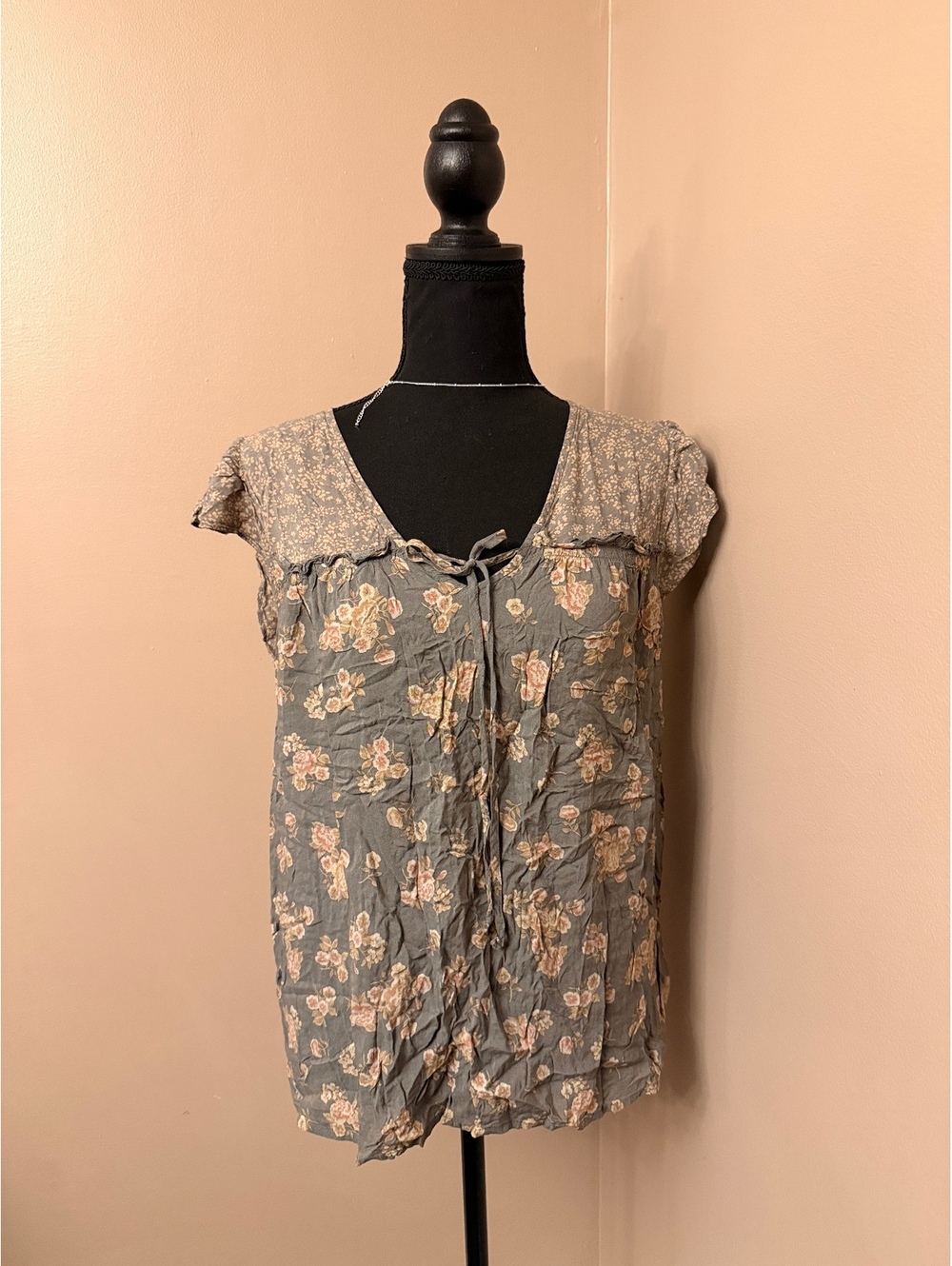 DR2 Boho Fairy XL Floral Cap Sleeve Blouse